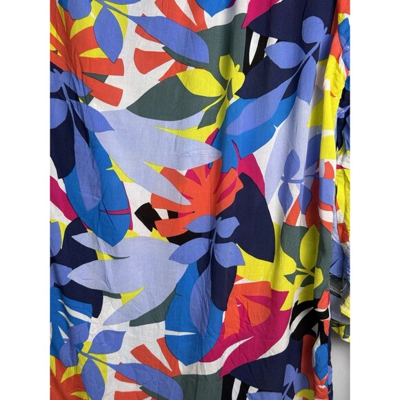 Anne Cole Floral Bell Sleeve Cover Up Tunic Dress Sz Medium New - Picture 5 of 8